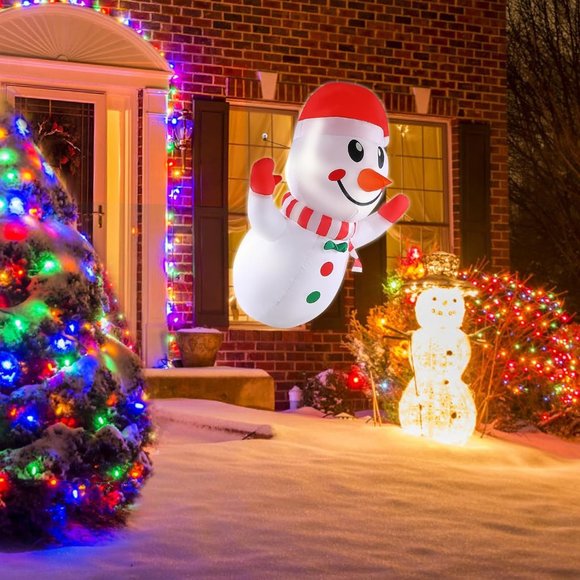 Christmas Inflatable Snowman Decor, 4ft Christmas Window Decor Blow Up,LED - Picture 6 of 6